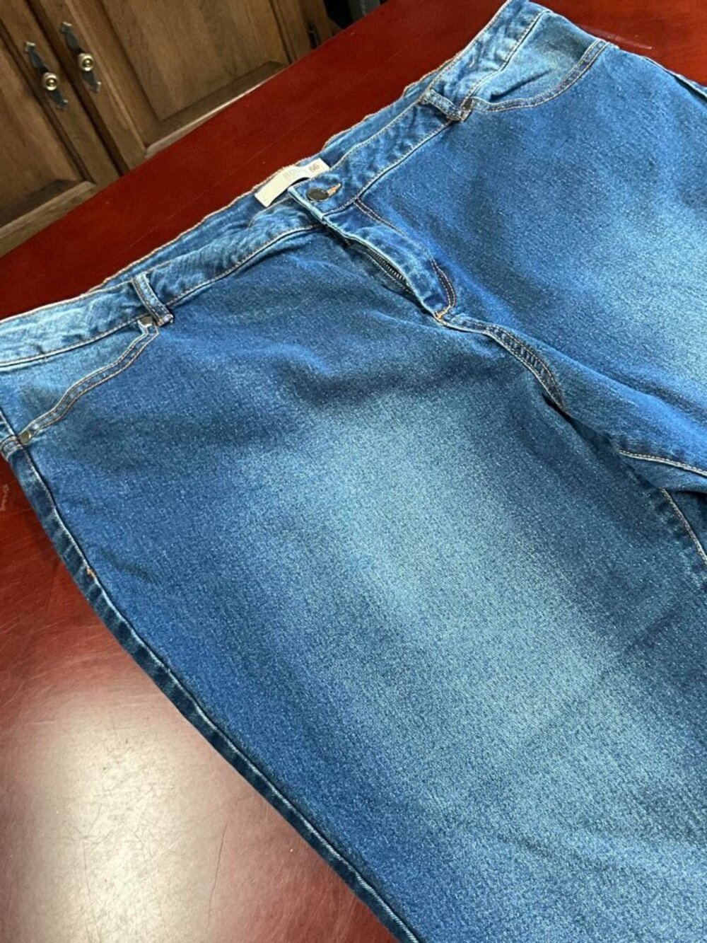 Mens Route 66 Straight Leg Casual Blue Denim Jeans (Size 36)